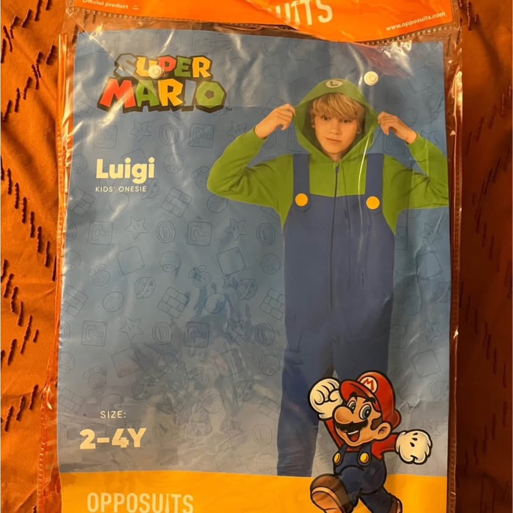 Super Mario Luigi Toddler Halloween Costume